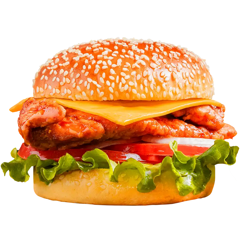 Hamburguesa al carbon - Pollo Crunchy BBQ - Cuarto de Kilo