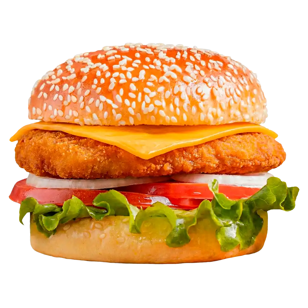 Hamburguesa al carbon - Pollo Crunchy - Cuarto de Kilo